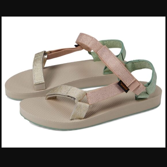 Teva Original Universal Metallic Metallic Pastel Sport Sandals Neutral Walking - Picture 1 of 5